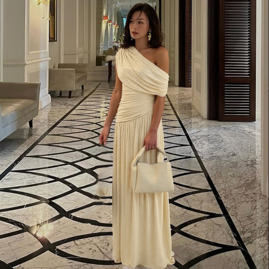 SHINA™ - Elegant One Shoulder Evening Maxi Dress