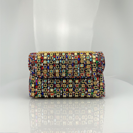 LAVIERA™ - Chic Chain Colored Diamond Shoulder Bag