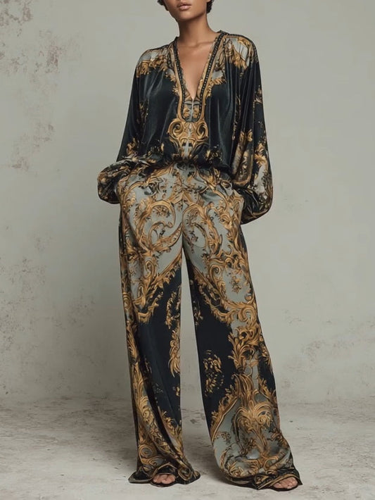 Isabella Baroque Floral Print Suit